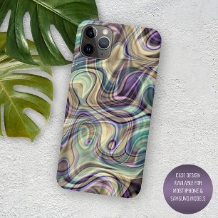 Modern Unique Stylish Marble Swirls Art Motif Case-Mate iPhone Case