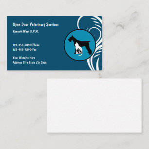 Modern Unique Veterinarian Business Cards