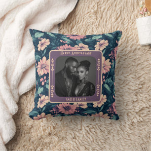 Modern Unique WeddingThrow Pillow For Couple