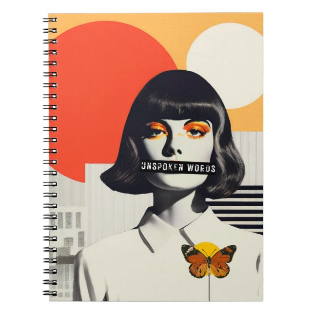 Modern | "Unspoken Words" Notebook Journal (Front)