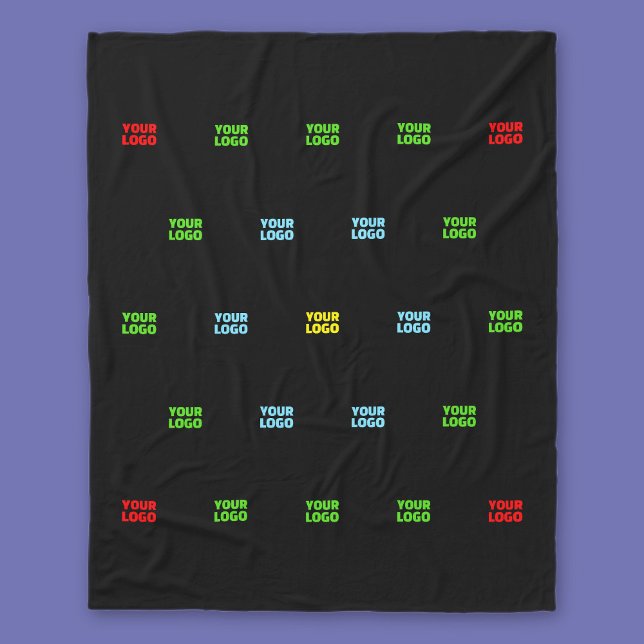 Modern Uploaded Logo or Image Pattern Template  Fleece Blanket (Creator Uploaded)