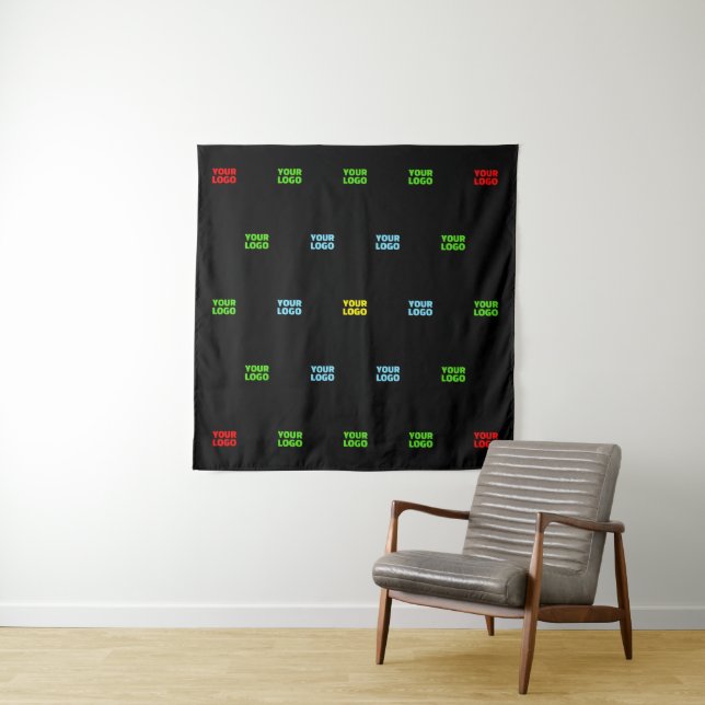 Modern Uploaded Logo or Image Pattern Template  Tapestry (In Situ)