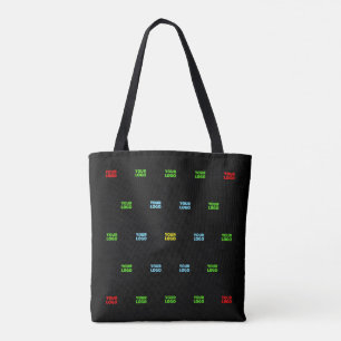 Modern Uploaded Logo or Image Pattern Template  Tote Bag