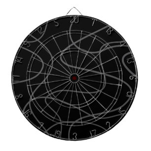 Modern, urban, abstract pattern. Curvy, wavy lines Dartboard