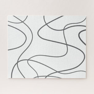 Modern, urban, abstract pattern. Curvy, wavy lines Jigsaw Puzzle