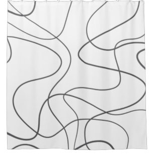 Modern, urban, abstract pattern. Curvy, wavy lines Shower Curtain