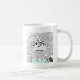 Modern Urban Ash Grey Flora Abstract Pattern Art  Coffee Mug