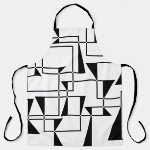 Modern, urban, bold, cool geometric pattern art apron
