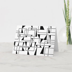 Modern, urban, bold, cool geometric pattern art card