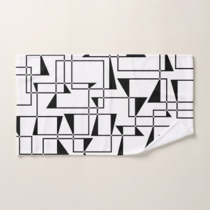 Modern, urban, bold, cool geometric pattern art hand towel