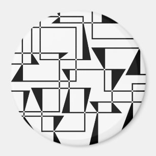 Modern, urban, bold, cool geometric pattern art magnet