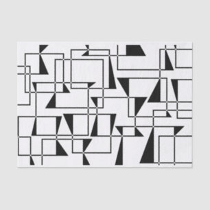 Modern, urban, bold, cool geometric pattern art tissue paper