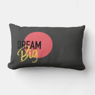 Modern, urban, bold, vibrant design of Dream Big Lumbar Cushion