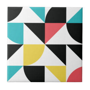 Modern, urban, colourful, fun geometric pattern tile