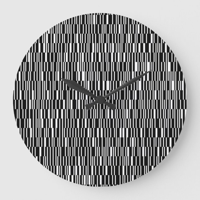 Modern, urban, contemporary geometric pattern art large clock (Front)