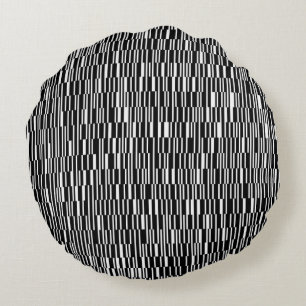 Modern, urban, contemporary geometric pattern art round cushion