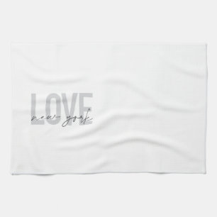 Modern, urban, cool simple design of Love New York Tea Towel