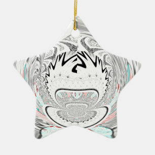 Modern urban flora pattern ceramic tree decoration