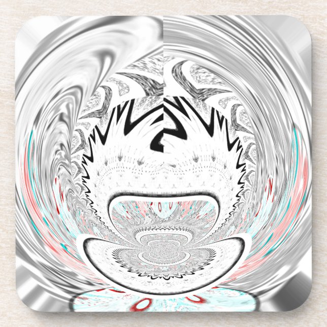 Modern urban flora pattern coaster (Front)