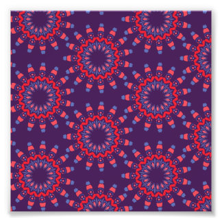 Modern Urban Hearts Violet Pattern Photo Print