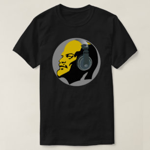 MODERN URBAN LENIN WITH HEADPHONES T-Shirt