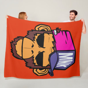 Modern Urban Monkey Fleece Blanket
