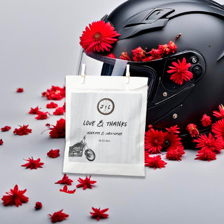 Modern Urban Motorcycle Adventure Theme Wedding Favour Bags