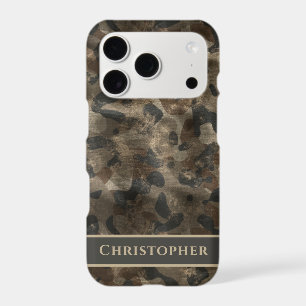 Modern Urban Retro Camo Monogrammed Name