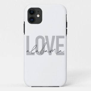 Modern, urban, simple, cool design Love Alabama Case-Mate iPhone Case