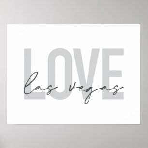 Modern, urban, simple, cool design Love Las Vegas Poster