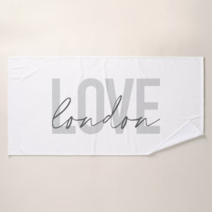 Modern, urban, simple, cool, design of Love London Bath Towel