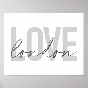 Modern, urban, simple, cool, design of Love London Poster