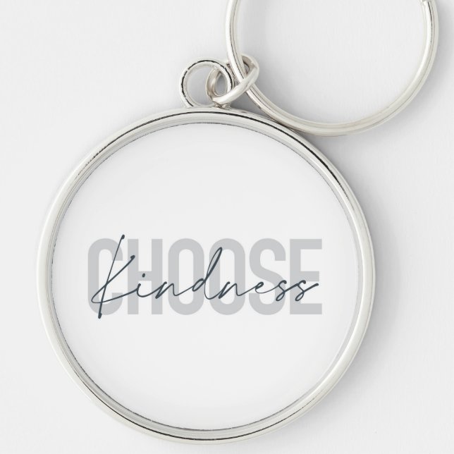 Modern, urban, simple design of Choose Kindness Key Ring (Front)