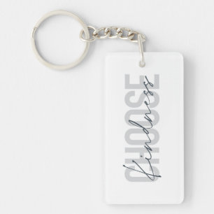 Modern, urban, simple design of Choose Kindness Key Ring