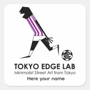 Modern Urban Soccer Player Goal Celebration Square Sticker