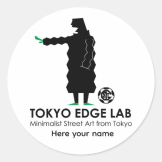 Modern Urban Soccer Team Manager Graphic Classic Round Sticker