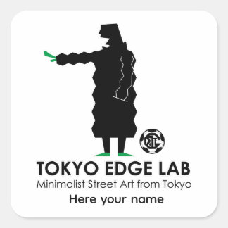 Modern Urban Soccer Team Manager Graphic Square Sticker