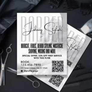 Modern urban style barber shop Flyer