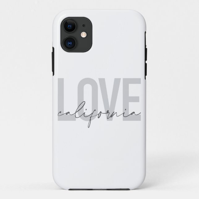 Modern, urban, trendy, cool design Love California Case-Mate iPhone Case (Back)