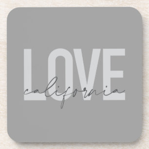 Modern, urban, trendy, cool design Love California Coaster