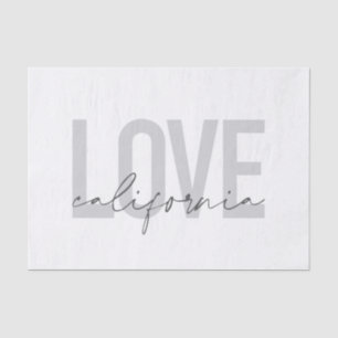 Modern, urban, trendy, cool design Love California Tissue Paper