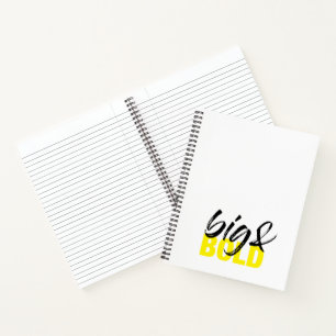 Modern, urban vibrant graphic design of Big & Bold Notebook