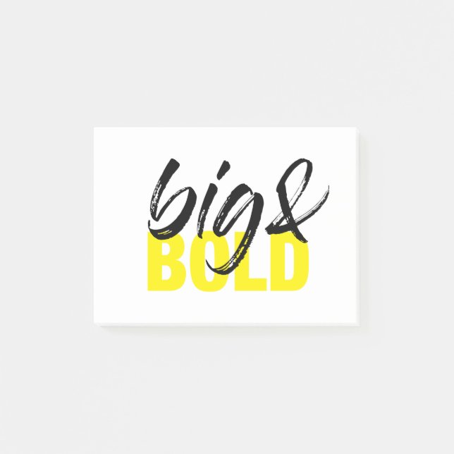 Modern, urban vibrant graphic design of Big & Bold Post-it Notes (Front)