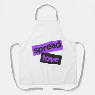 Modern, urban, vibrant, trendy graphic Spread Love Apron