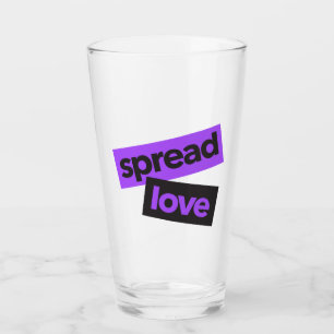 Modern, urban, vibrant, trendy graphic Spread Love Glass