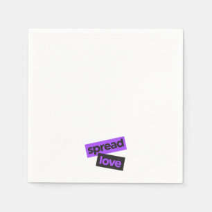 Modern, urban, vibrant, trendy graphic Spread Love Napkin
