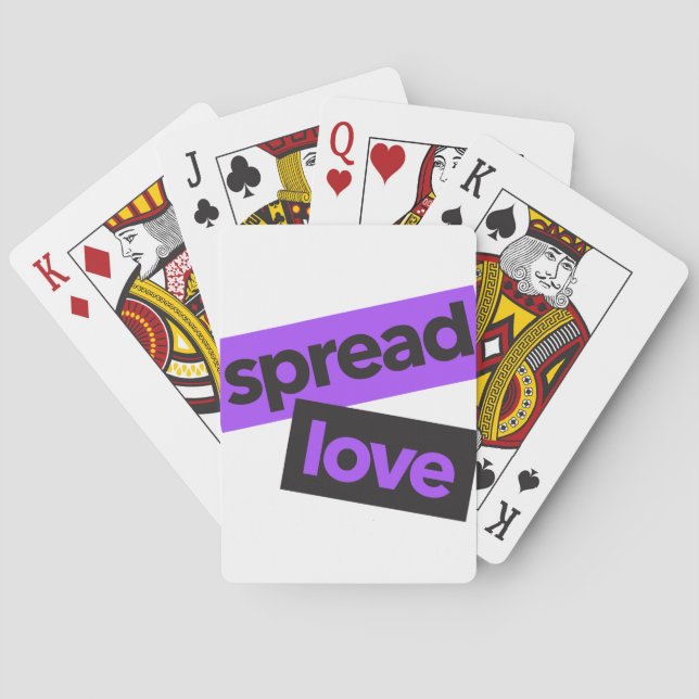Modern, urban, vibrant, trendy graphic Spread Love Playing Cards (Back)