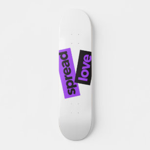 Modern, urban, vibrant, trendy graphic Spread Love Skateboard