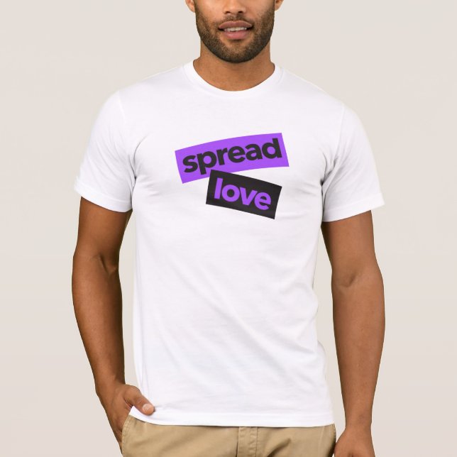 Modern, urban, vibrant, trendy graphic Spread Love T-Shirt (Front)