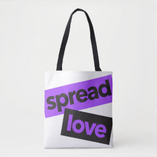 Modern, urban, vibrant, trendy graphic Spread Love Tote Bag